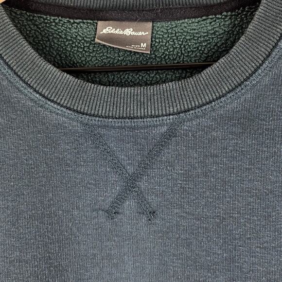EDDIE BAUER MEN’S CREWNECK SWEATSHIRT – DARK TEAL – SIZE M – COTTON BLEND - Picture 3 of 11